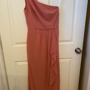 David’s bridal bridesmaid dress one shoulder strap